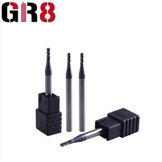 Плосък фрезов микродиаметър с 2 жлеба